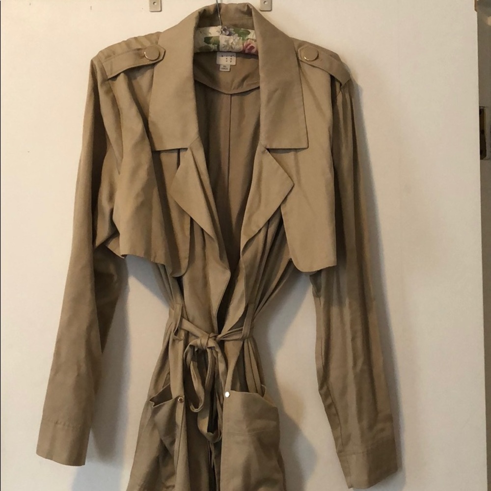 Classic Trench Coat with Brass Details